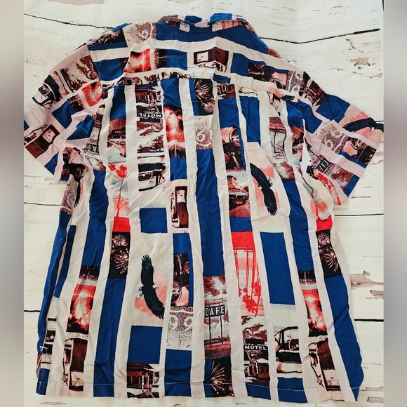 No Boundaries Men's Casual Short Sleeve Button Down Shirt Size XL - Picture 5 of 7